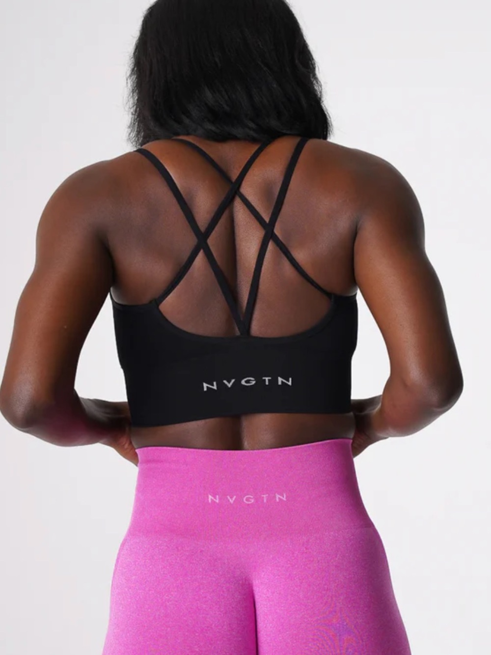 NVGTN Black Sports Bra - medium